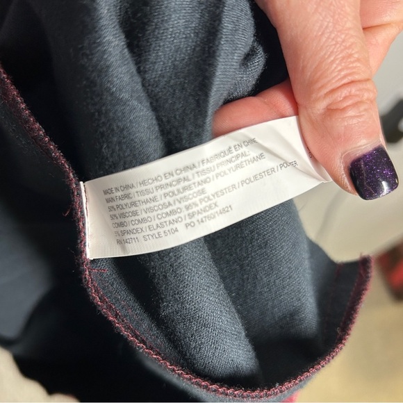 Eloquii Dark Maroon Faux Leather Short Sleeve Plus Size Dress 22 - Picture 7 of 8